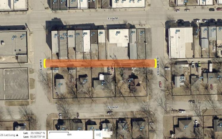 map of work area - sewer main maintenance 2026-03-10