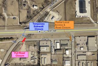 map of project area - front street project 2026