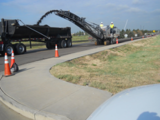street maintenance work milling machine